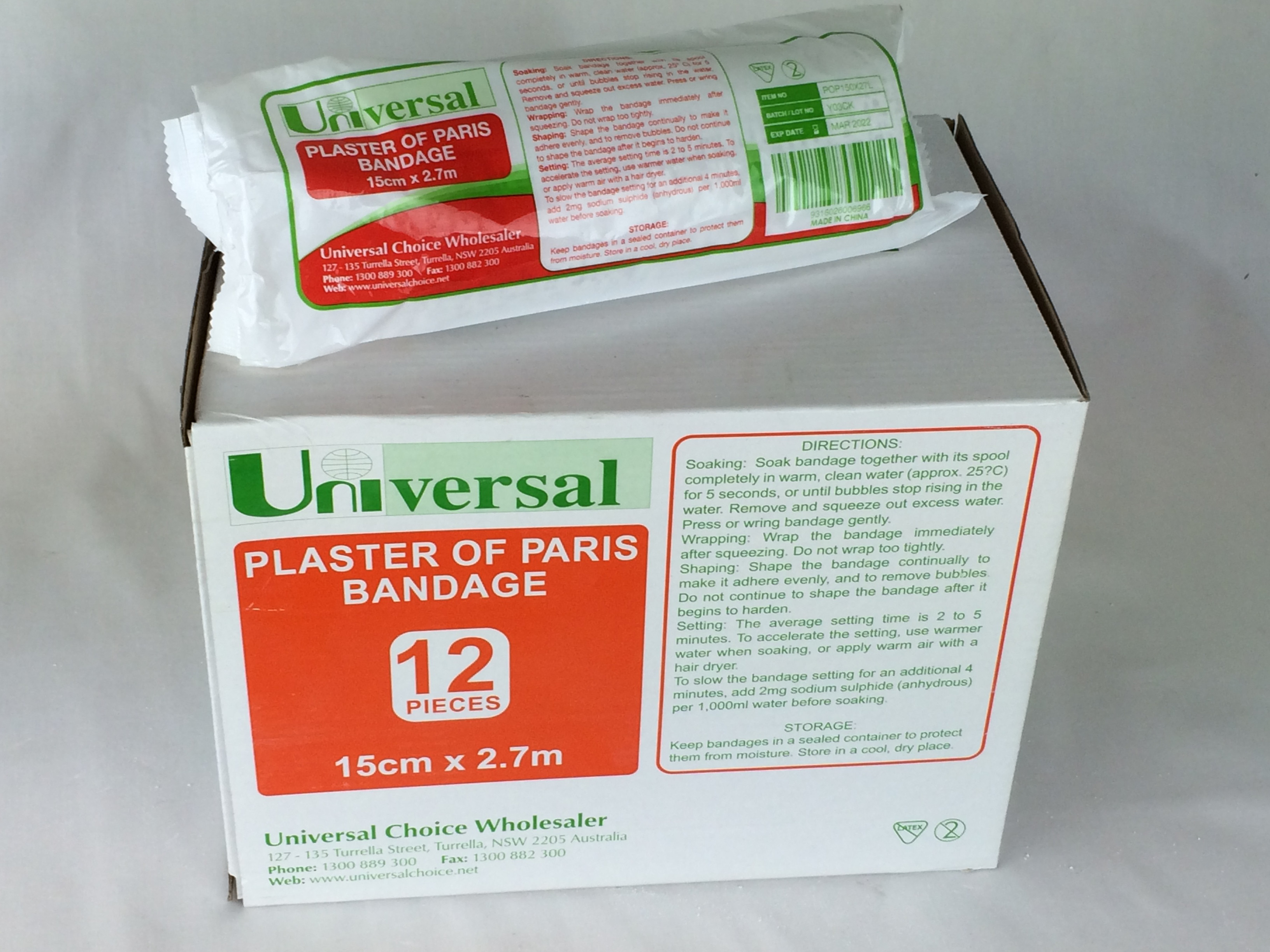 Plaster Bandage BOX 12 Rolls